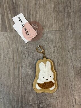 miffy Tan Bunny Key & Card Holder with White Applique